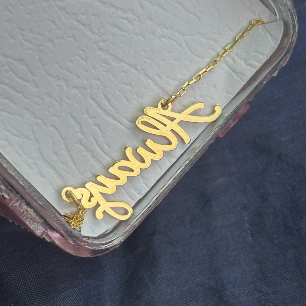 Brand New 14K Gold Plated 925 Sterling Silver Always Necklace Bon Jovi 18" Chain - Picture 14 of 16